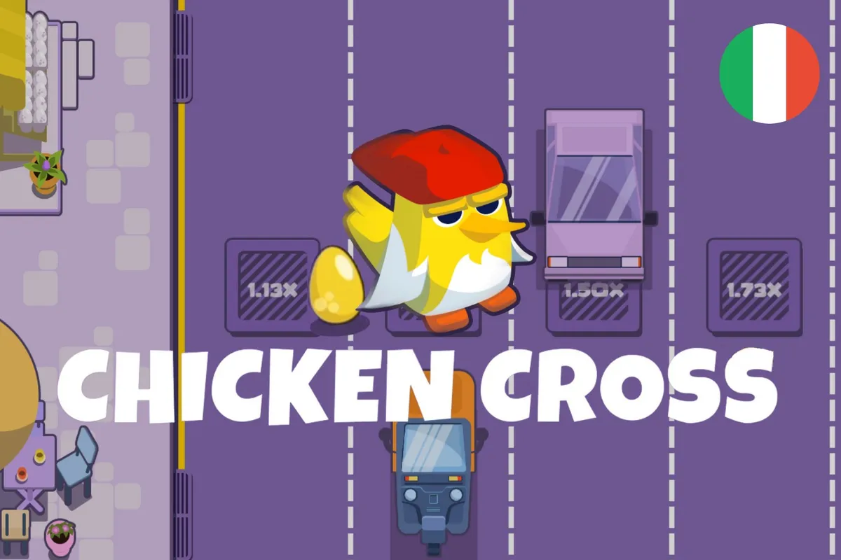 Chicken Crossing Lanes Chicken crossing through multiple lanes of fast-moving vehicles safely